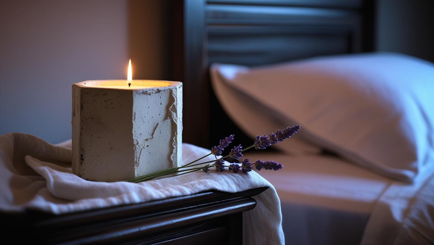 Ароматическая свеча в гипсовом контейнере