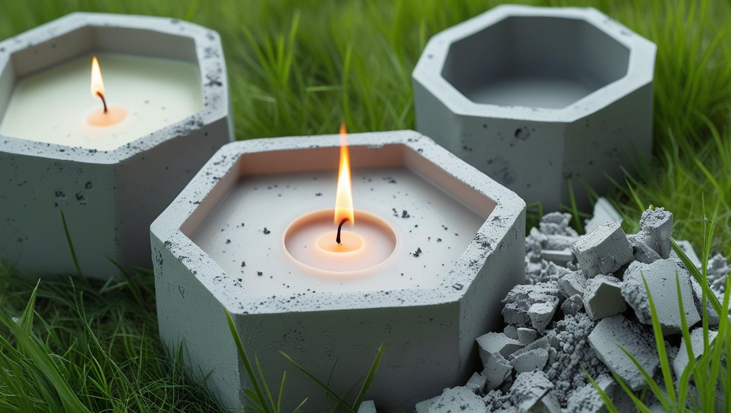 Ароматическая свеча в гипсовом контейнере