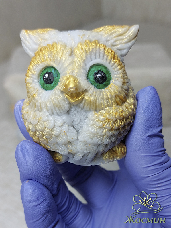 Мыло в форме совы с детализированными элементами