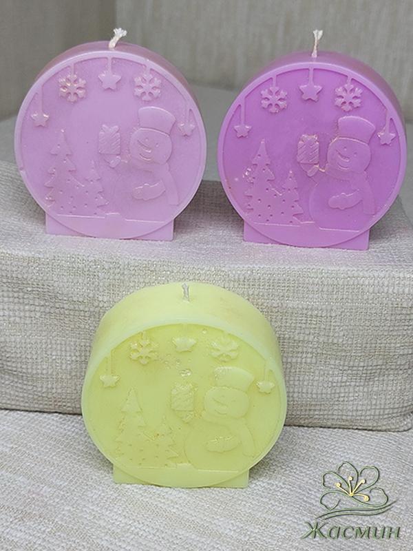 Свеча новогодняя под заказ желтая